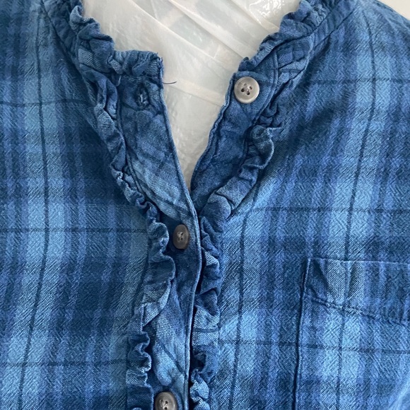 Lucky Brand Blue Plaid Shirt L - Picture 3 of 7